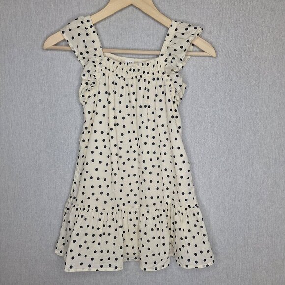 GAP Other - 💙 Gap Kids Girls Cotton Polkadot Ruffle Straps Lined Dress Size S Preppy Cute O